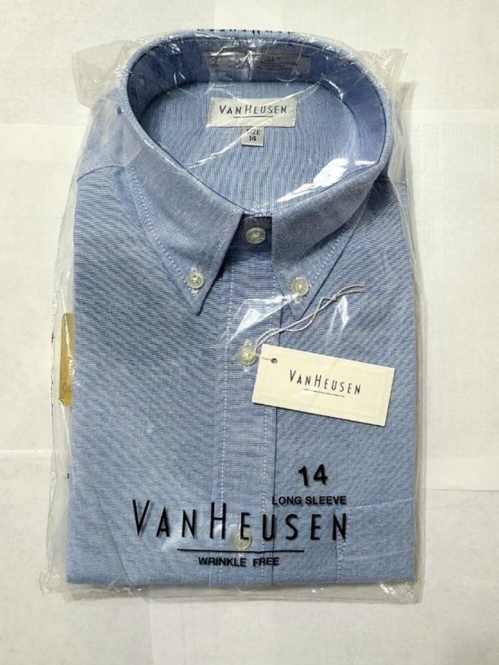 Blue Wrinkle‑Free Dress Shirt
